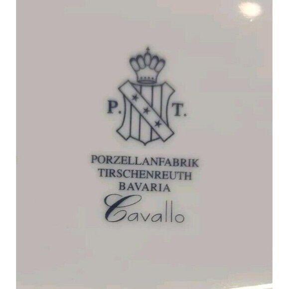 Vtg PT Tirschenreuth Bavaria Cavallo Oval Vase/Planter Man on Horse with Dog - Picture 8 of 14